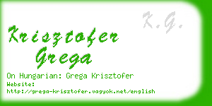 krisztofer grega business card